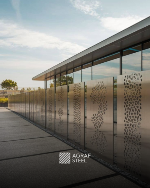 Perforated metal fences (railings / barriers)